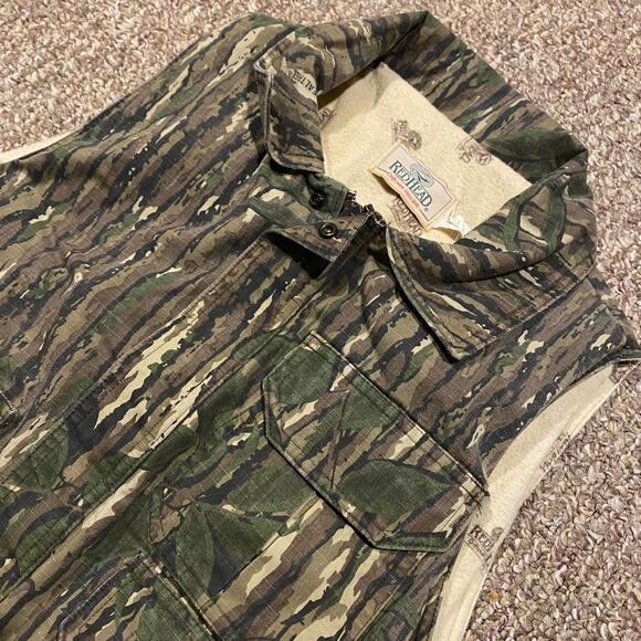 Vintage Red Head Men’s Realtree Camo Camoflauge Hunting Vest Size Medium - Picture 2 of 7